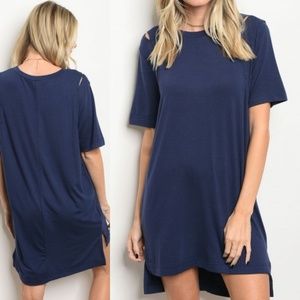 Navy Blue T-shirt Dress